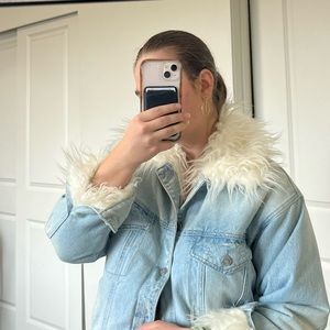 SJYP SHERPA JEAN JACKET